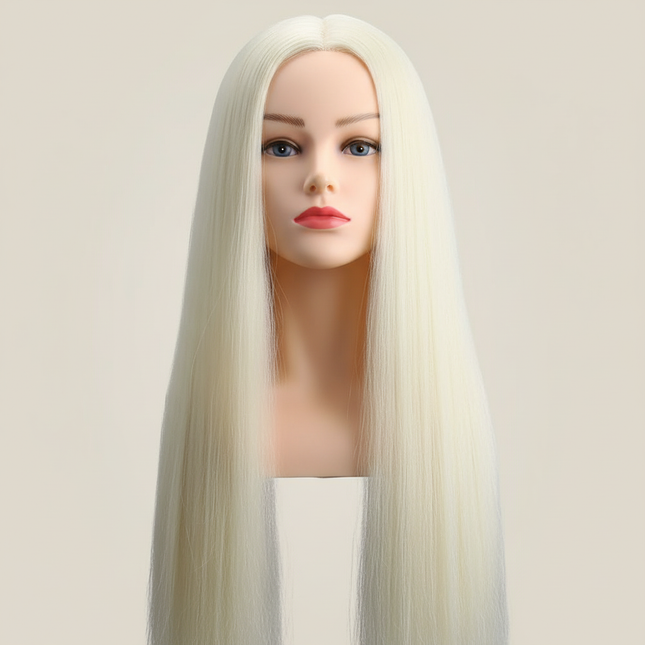 Training Head Wirh Shoulder 28inch Mannequin Head Professional Dolls Head For Cosmetology Manikin Salon Tools Brown Golden