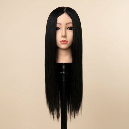 Manikin Head for Braiding Practice with 95% Human Hair | Mannequin Head for Styling, Hairdresser Training & Long Hair Doll Model