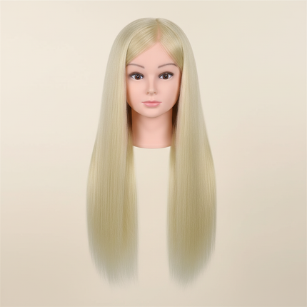 New Female Mannequin Training Doll Head With 70% Real Hair For Hairsyles Hairdressing Cosmetology Dolls Head With Stand Tripod