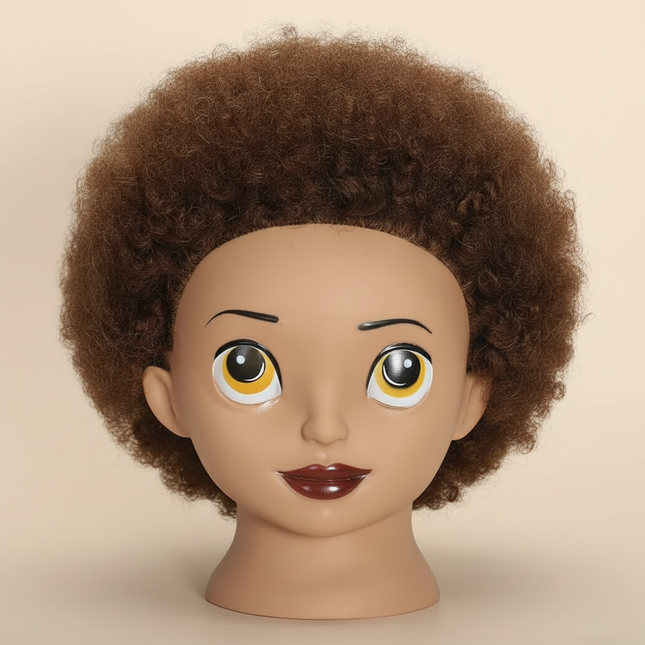 Children's Mannequin Head Cartoon Doll Head Model Practice Hair Braiding Makeup Doll Head Simulation Model Hair Explosion Head