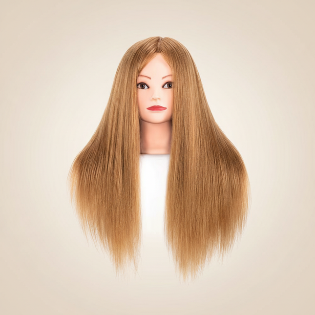 Hairdresser Styling Mannequin Head With 60% Real Human Hair Practice Training Head Cosmetology Manikin Doll Head Canbe Curled Pe
