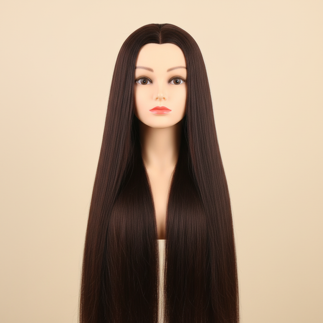 long Synthetic hair Mannequin Head With Adjustable Wig Tripod Stand Holder Model With Manikin Head Styling Hairdresser Training