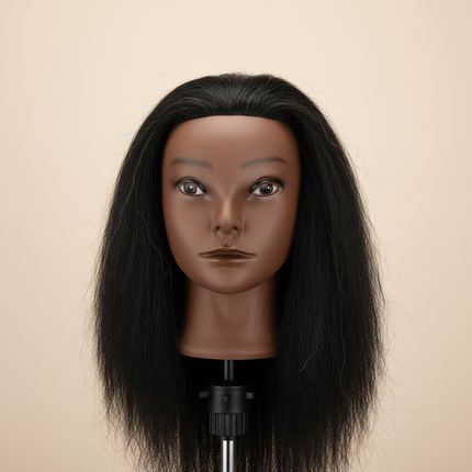 Afro Mannequin Heads for Braiding Maniquí Hair Dolls Real Human Training Hairdresser Model Natural Women's Hairdressing Kit Wigs