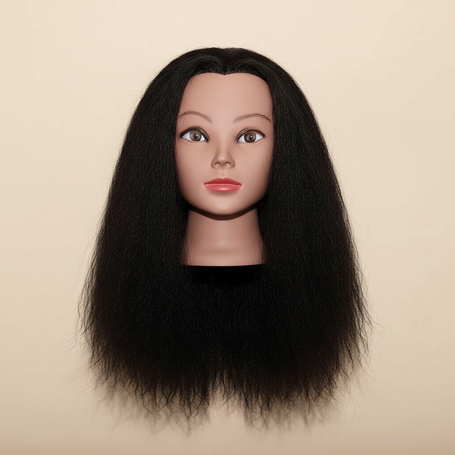 Afro Traininghead Mannequin Head With Human Hair Dummy Doll Hairdressing Training Heads Salon Manikin Head For Hair Braiding