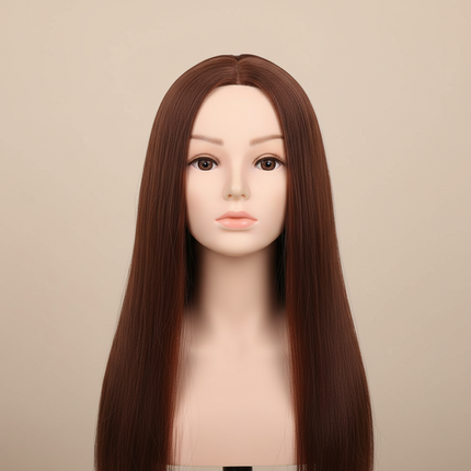 Mannequin Wig Head With Synthetic Hair With Adjustable Wig Stand Holder Manikin Head Styling Hairdresser Training Head Doll Head