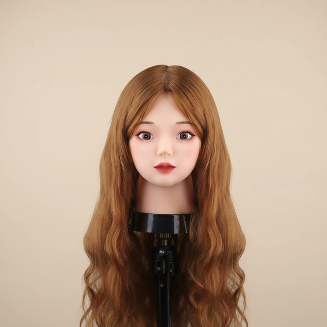 80% Real Hair Doll Head For Hairstyles Mannequin Head Hair Training Head Braid Hairdressing Practice Hair Styling Child Gift