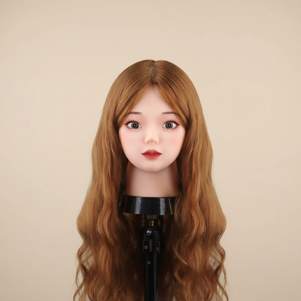 80% Real Hair Doll Head For Hairstyles Mannequin Head Hair Training Head Braid Hairdressing Practice Hair Styling Child Gift