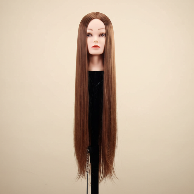 70Cm 100% High Temperature Fiber Blonde Hair Mannequin Head Training Head For Hairstyles Braid Hairdressing Manikin Doll Head