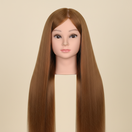 New Female Mannequin Training Doll Head With 70% Real Hair For Hairsyles Hairdressing Cosmetology Dolls Head With Stand Tripod