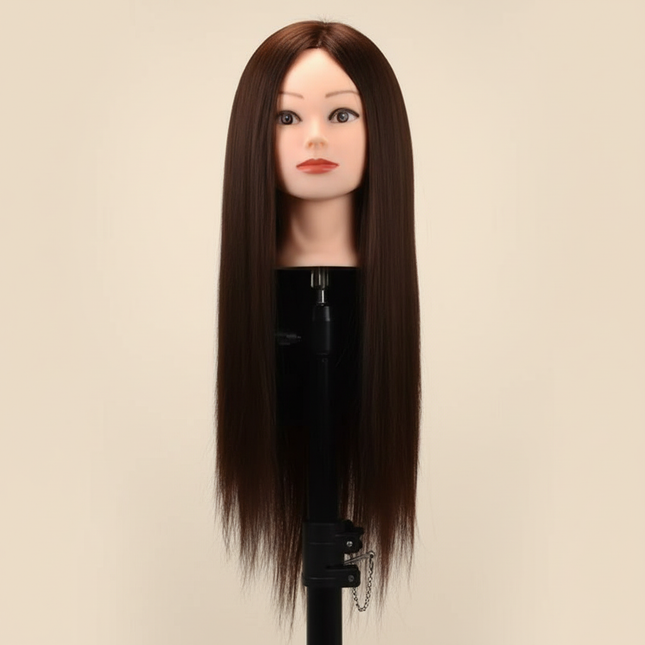 Hairdressing Hairdresser Styling Tool  60cm Straight Hair Training Mannequins Head For Makeup Hair braiding Practice Salon Head