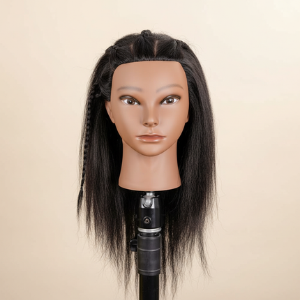 Afro Mannequin Heads for Braiding Maniquí Hair Dolls Real Human Training Hairdresser Model Natural Women's Hairdressing Kit Wigs