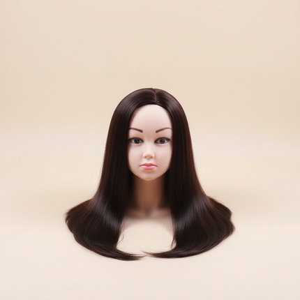 Long Hair Mannequin Head with Synthet Hair Hairdresser Practice Training Head Cosmetology Manikin Doll Head And Wig Stand Tripod