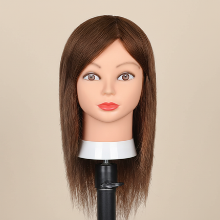 Long Hair Mannequin Head with Human Hair Hairdresser Practice Training Head Cosmetology Manikin Doll Head And Wig Stand Tripod