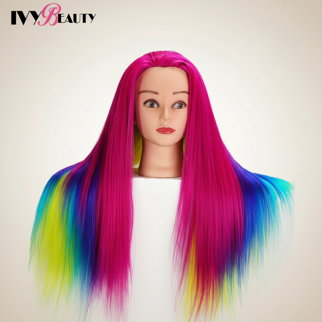 Mannequin- Heads With 65cm Hair For Hairstyles Tete De Cabeza Manniquin Dummy Dolls Head For Hairdresser Practice Hair Styling