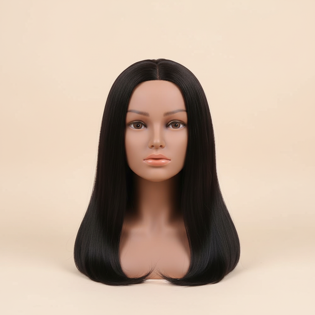 Kids Human Hair Mannequin Head With Table Clamp Training Head Kit Black Skin Afro Curly Hair Styling Doll Head For Training Hair