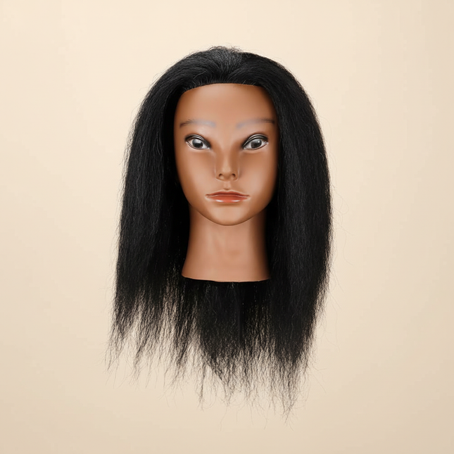 Afro Traininghead Mannequin Head With Human Hair Dummy Doll Hairdressing Training Heads Salon Manikin Head For Hair Braiding