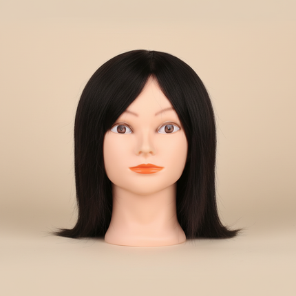 Long Hair Mannequin Head with Human Hair Hairdresser Practice Training Head Cosmetology Manikin Doll Head And Wig Stand Tripod