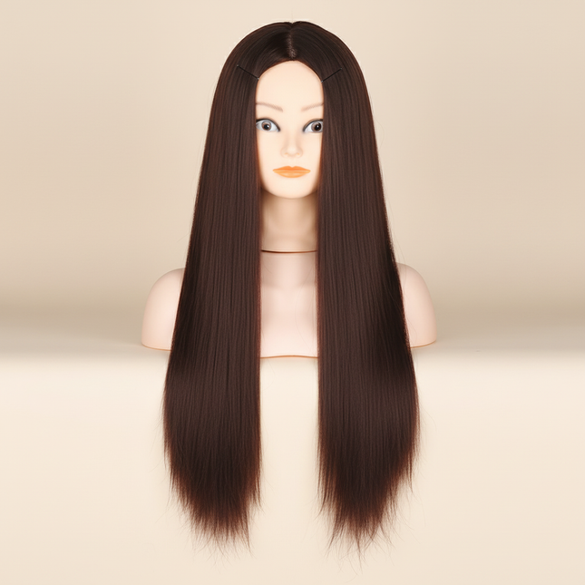 Mannequin Head 100% Synthetic Hair Hairdresser Training Head  Manikin Cosmetology Doll Head For Braiding Styling