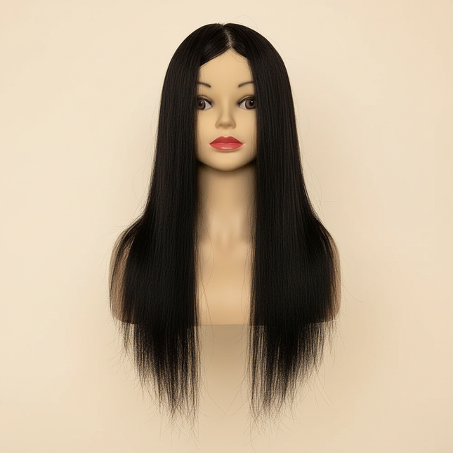 100% Human Hair Mannequin Head Natural Black Color Practice Training Model For Hairdresser Professional Can Be Ironed MUXI IDO