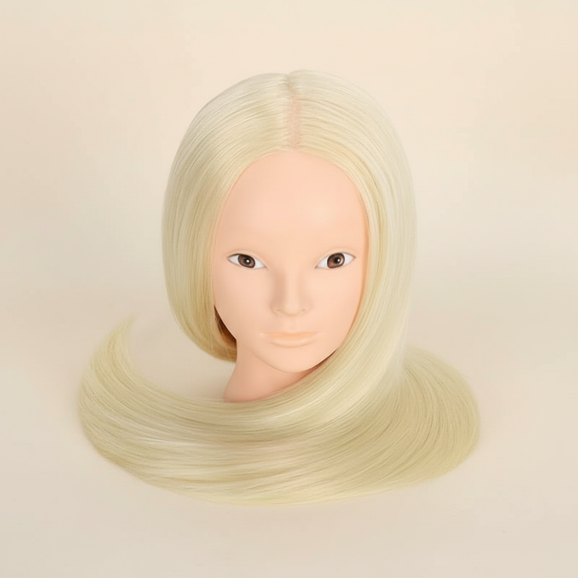 Mannequin Head Human Hair 26"-28" Female 80% Real Hair Mannequin Head Hair Styling Cosmetology  Doll Head for Hairdresser