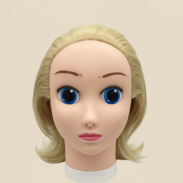 24inch Colorful Mannequin Head Model with Long Synthetic Hair Extensions Brown Training Styling Head Mannequin with stand gift