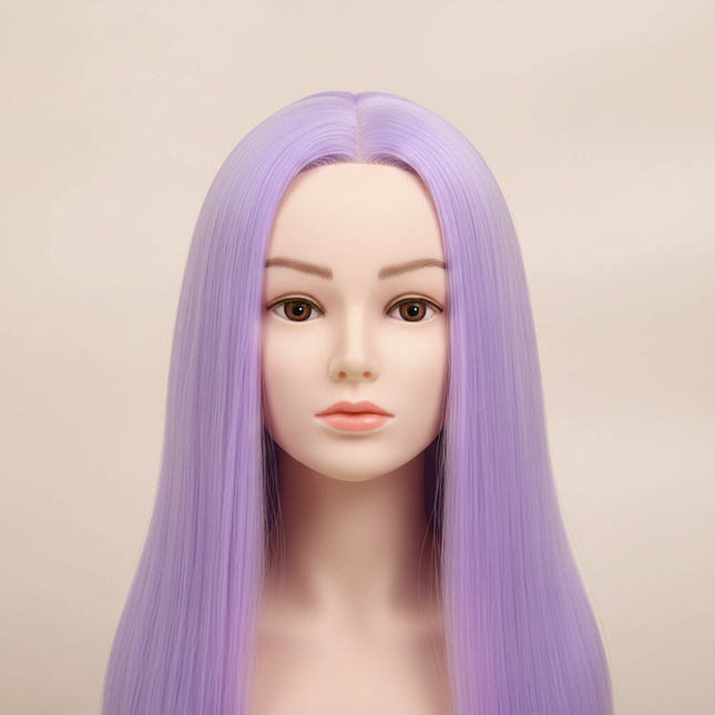 Realistic Female Doll Head Height 19Cm Small Mannequin Head With Makeup For Beginners To Practice Hair Styling With Wig Stand