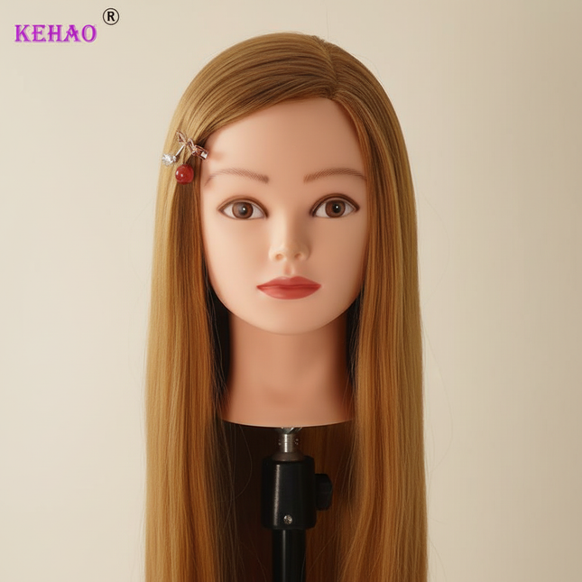 Hairdressing Hairdresser Styling Tool  60cm Straight Hair Training Mannequins Head For Makeup Hair braiding Practice Salon Head