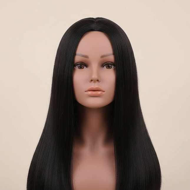 Wig Head With Hair Small Mannequin Head For Beginner Hair Styling Pvc Doll Head For Hairdresser Practice Styling With Head Stand