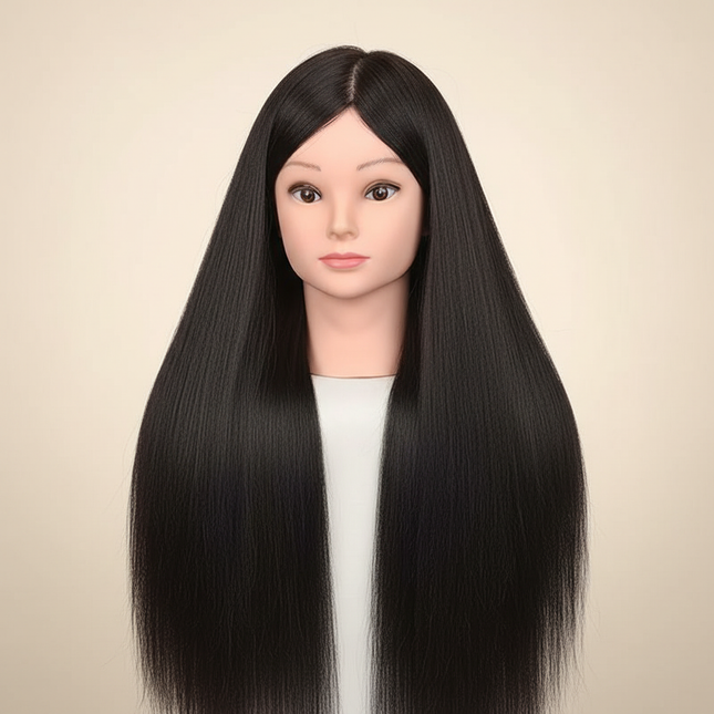 New Female Mannequin Training Doll Head With 70% Real Hair For Hairsyles Hairdressing Cosmetology Dolls Head With Stand Tripod