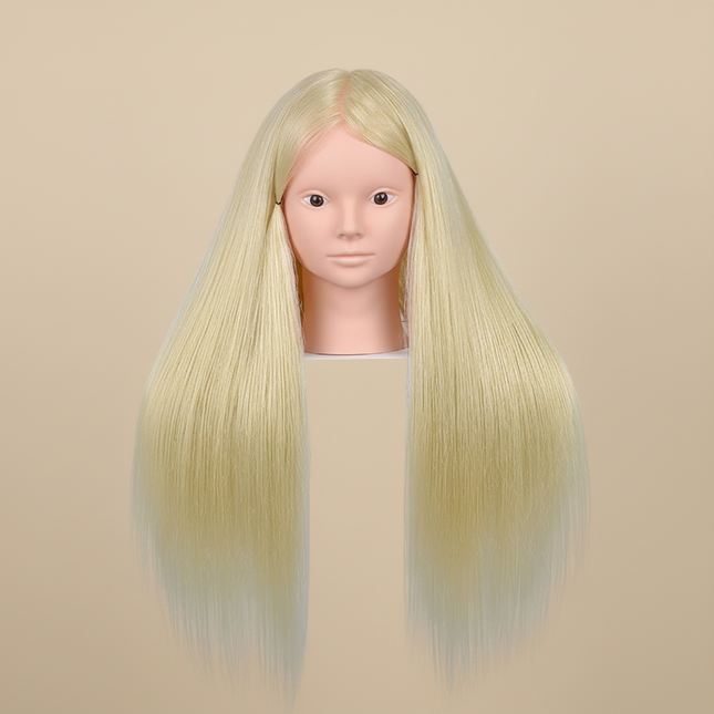 New Female Mannequin Training Doll Head With 70% Real Hair For Hairsyles Hairdressing Cosmetology Dolls Head With Stand Tripod