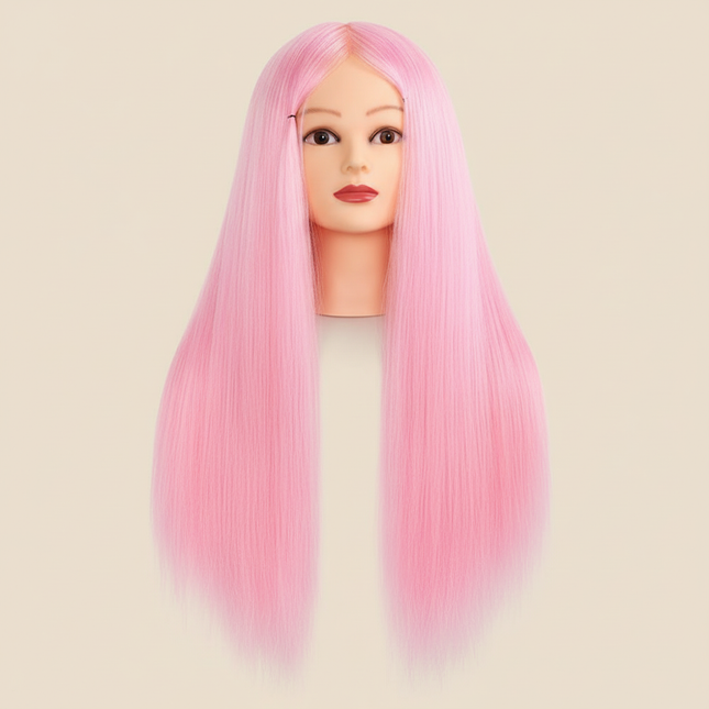Hairdresser Styling Mannequin Head With 60% Real Human Hair Practice Training Head Cosmetology Manikin Doll Head Canbe Curled Pe
