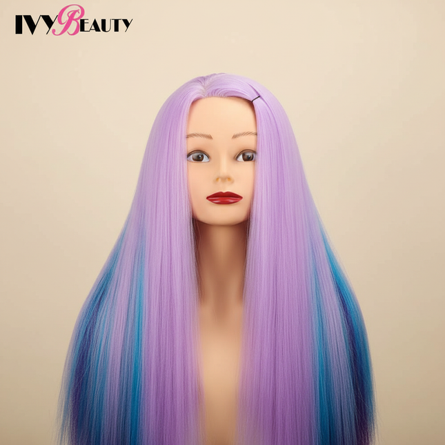 Mannequin- Heads With 65cm Hair For Hairstyles Tete De Cabeza Manniquin Dummy Dolls Head For Hairdresser Practice Hair Styling