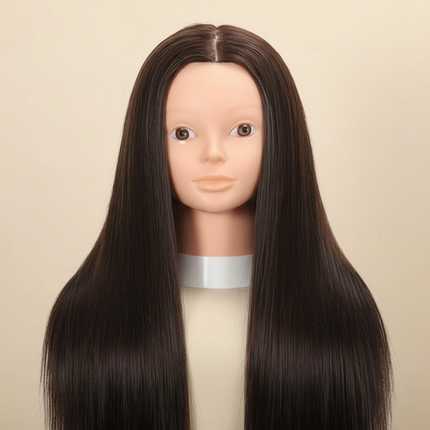 Mannequin Head 80% Real Human Hair Styling Hair Mannequin Head Human Hair to Practice Hair and Makeup Hairdresser Head With Gift