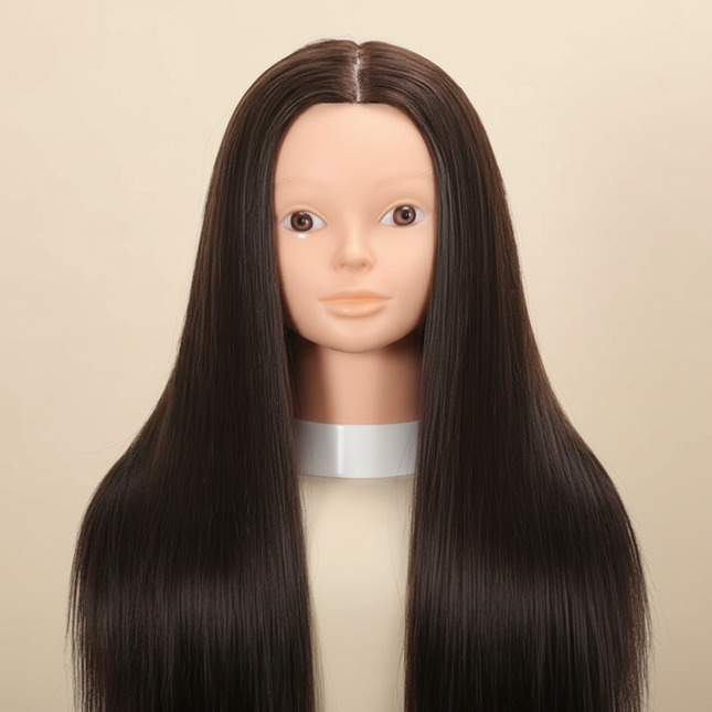 Mannequin Head 80% Real Human Hair Styling Hair Mannequin Head Human Hair to Practice Hair and Makeup Hairdresser Head With Gift