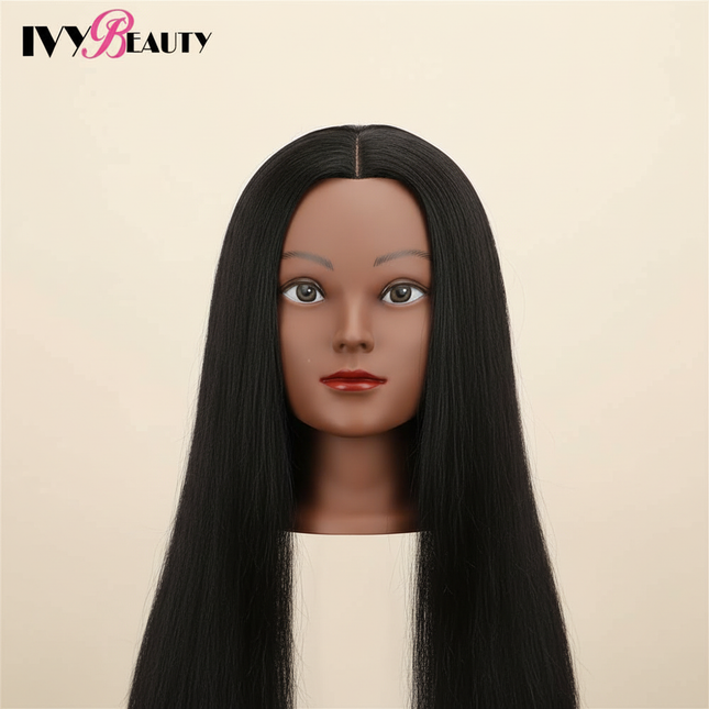Women African Mannequin Head With Real Hair For Styling Braiding Professional Afro Training Hairdressing Hairart Wigs Head Stand