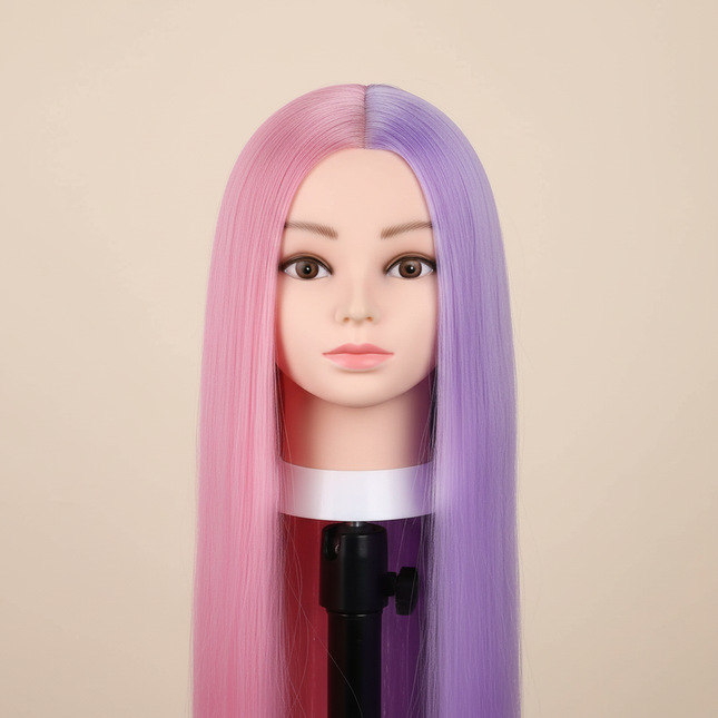 70% Real Hair Doll Head For Hairstyle Curling Straighten Practice 66cm Braid Hairdressing Training Mannequin Head Hair Doll Head