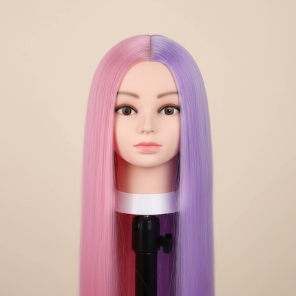 70% Real Hair Doll Head For Hairstyle Curling Straighten Practice 66cm Braid Hairdressing Training Mannequin Head Hair Doll Head