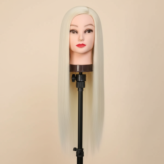 Colorful  28" Mannequin Head Hair Styling Training Braiding Manikin Cosmetology Synthetic Hair For Hairdresser,Free Clamp Hold