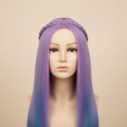 Simnient 70cm Colourful Synthetic Hair For Dolls Tress Mannequin Head For Hairstyles Hairdressing Braiding Training Dummy Doll
