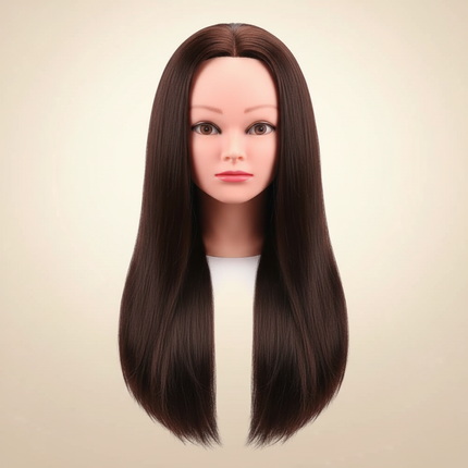 Synthetic Hair Mannequin Head Hairdresser Training Head With Stand Manikin Cosmetology Doll Head For Braiding Styling Curling