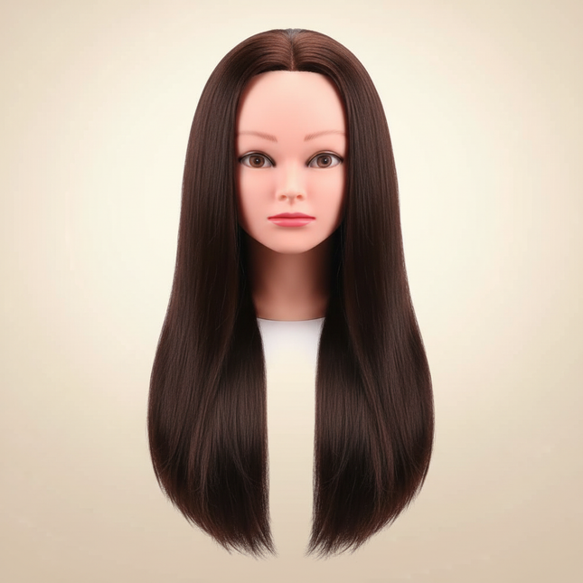 Synthetic Hair Mannequin Head Hairdresser Training Head With Stand Manikin Cosmetology Doll Head For Braiding Styling Curling