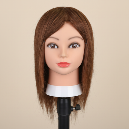 Long Hair Mannequin Head with Human Hair Hairdresser Practice Training Head Cosmetology Manikin Doll Head And Wig Stand Tripod