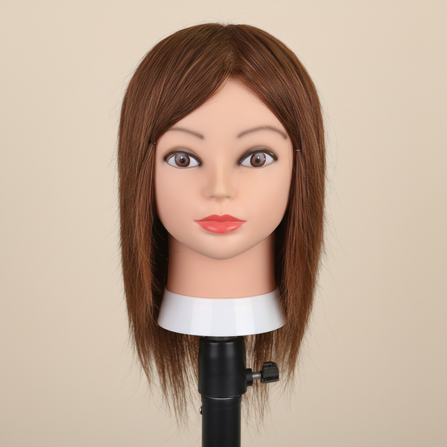 Long Hair Mannequin Head with Human Hair Hairdresser Practice Training Head Cosmetology Manikin Doll Head And Wig Stand Tripod