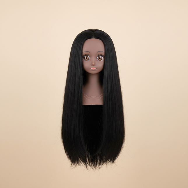 Afro Mannequin Head Model With Synthetic Hair Manikin Head Styling Hairdresser Training Head Doll Head for Braiding Practice