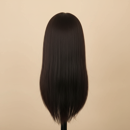 Mannequin Head 22inches 100% Synthetic Hair Traininghead Styling Head Braid Hair Dolls Head for Practicing Cornrows and Braids - gallery 1