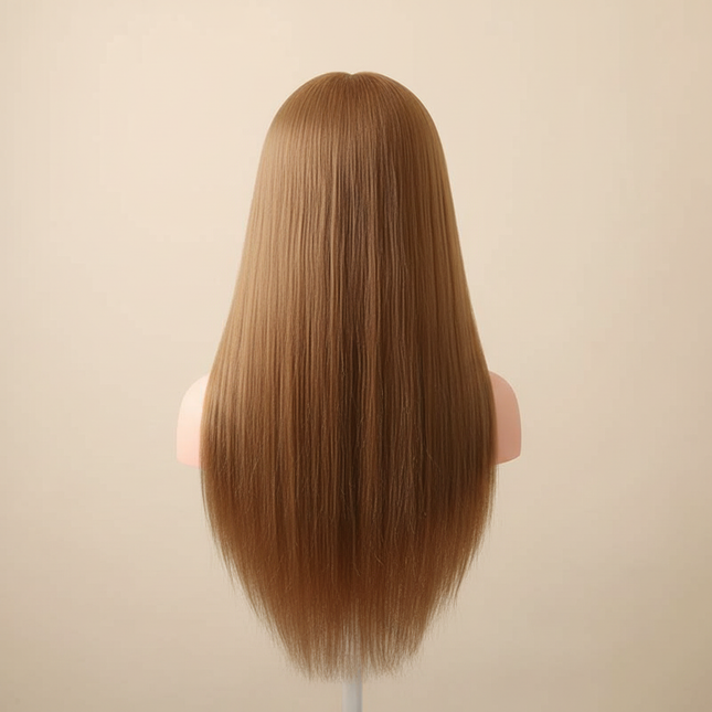 Professional Styling Head Mannequin Hairdresser Human Hair Mix Synthetic Hair Doll Head To Practice Hairstyles Wig Stand Tripod - gallery 1