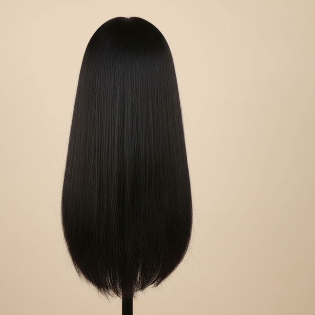 Headdoll Mannequin Head With 100% Real Hair for Cosmetology Manikin 14Inch Black Doll Head For Hairstyle Professional Training - gallery 1