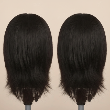 100% Human Hair Male Mannequin Head With Hair Beard Practice Manikin Hairdresser Cosmetology Training Doll Head For Hair Styling - gallery 1