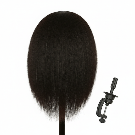 14inches African Mannequin Head With Real Hair Afro Heads Professional Styling Braiding Training Hairart Barber Hairdressing - gallery 1