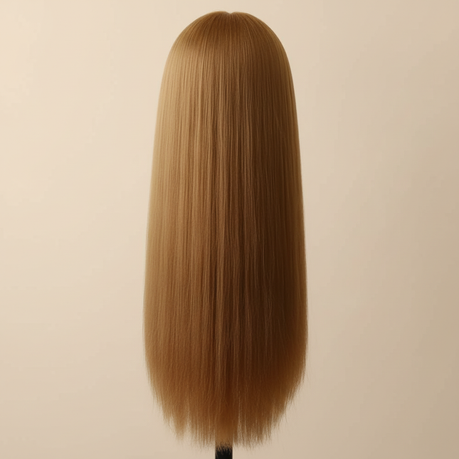 85%Real Human Hair Hairdresser Practice Mannequin Training Head Cosmetology Makeup On Long Hair Manikin Doll Head With Tools - gallery 1
